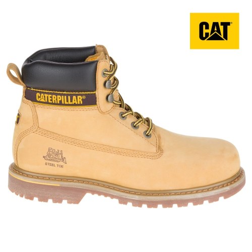 Caterpillar Holton Steel Toe S3 HRO SRC Miesten Turvakengät VaaleanRuskea (VEWIH)